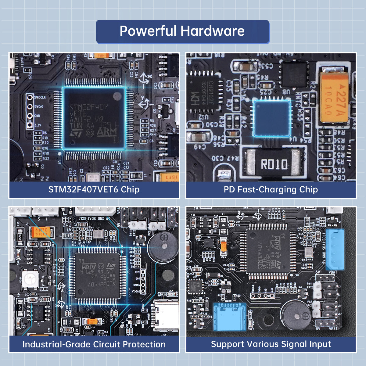 RRC Lite Controller with Built-in STM32 Chip, Supports Raspberry Pi 5 Power Supply Protocol, Integrated IMU, 4-Channel Encoder Motor Ports, Servo Ports, and USB RRC Lite Controller with Built-in STM32 Chip, Supports Raspberry Pi 5 Power Supply Protocol, Integrated IMU, 4-Channel Encoder Motor Ports, Servo Ports, and USB